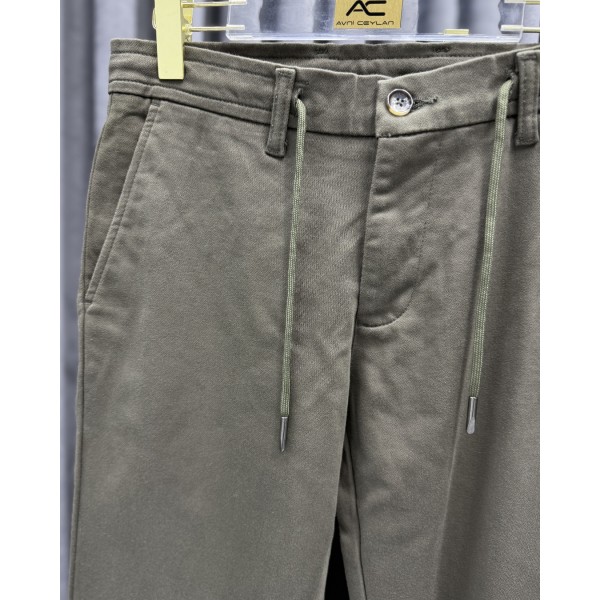 Erkek Premium Bağcıklı Modern Fit Kumaş Pantolon