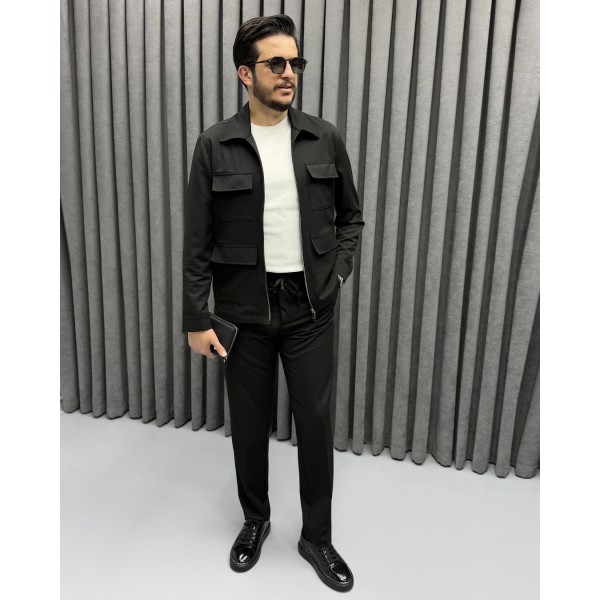 Erkek Premium Cep Detaylı Çift Fermuarlı Spor T...