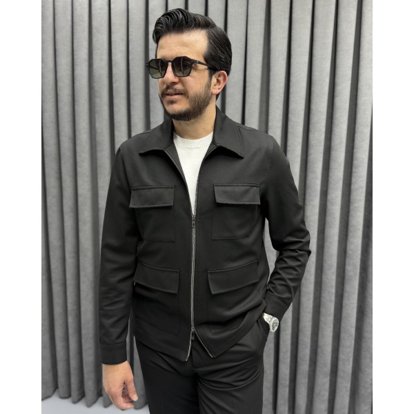 Erkek Premium Cep Detaylı Çift Fermuarlı Spor Takım