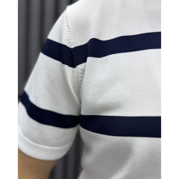 Erkek Modern Casual Rayon Kumaş Çizgili Triko 