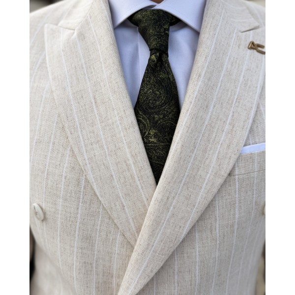 Erkek Premium Natural Tone Kruvaze Takım 