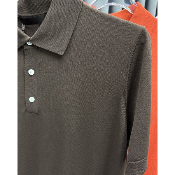 Erkek Luxury Rayon Knit Polo Yaka Triko