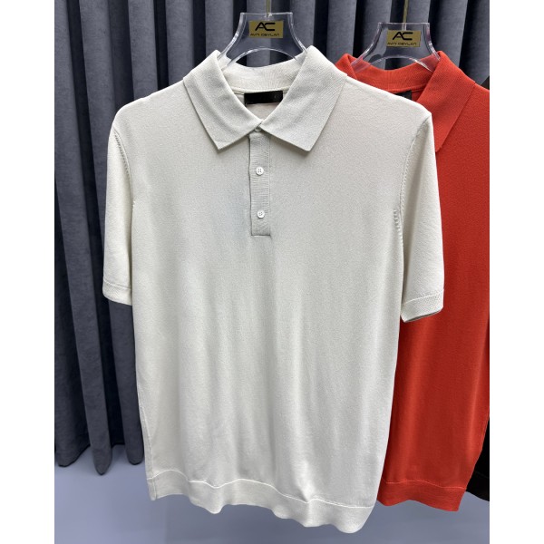 Erkek Luxury Rayon Knit Polo Yaka Triko