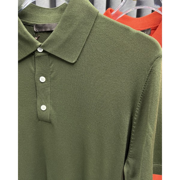 Erkek Luxury Rayon Knit Polo Yaka Triko