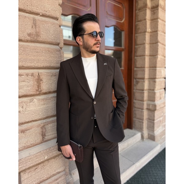 Erkek Gofre Kumaş İtalyan Kesim Spor Takım Elbise