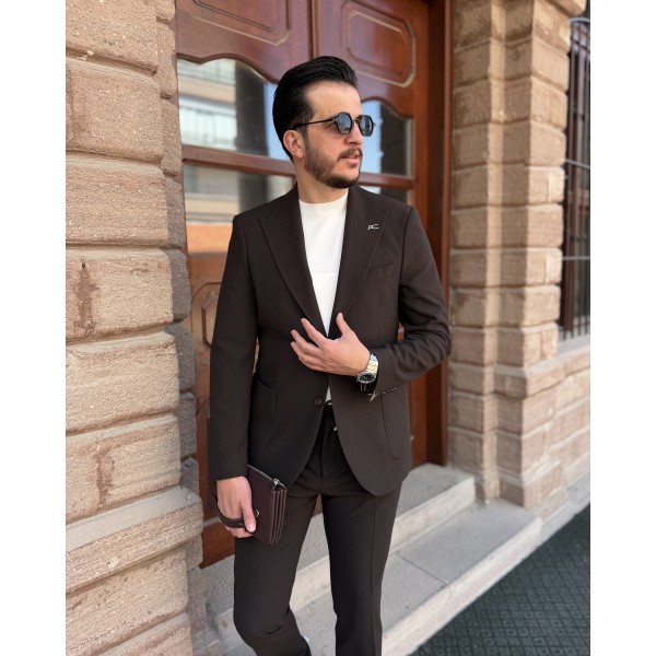 Erkek Gofre Kumaş İtalyan Kesim Spor Takım Elbise