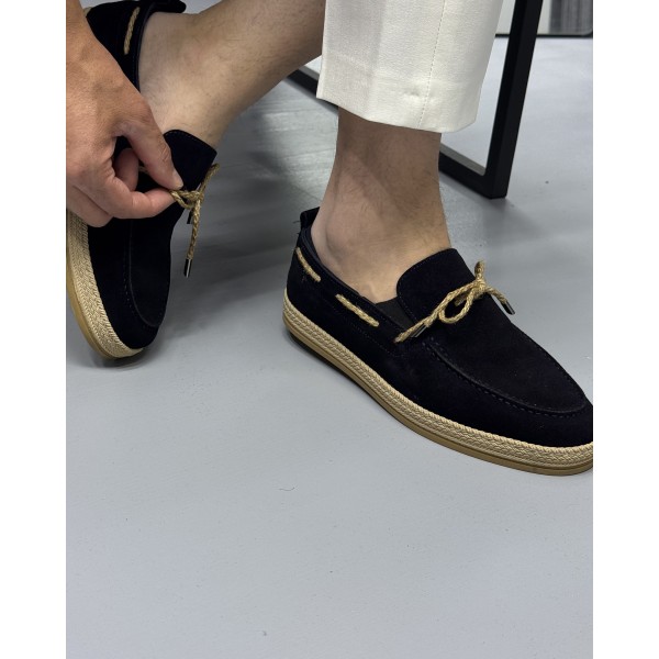 Erkek Hasır Taban Bağcık Detaylı Espadril Mode...