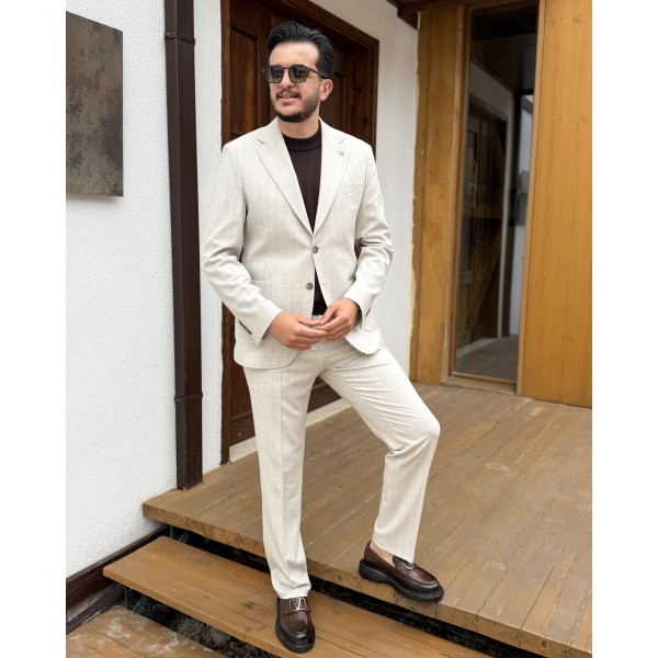 Milano Collection Riviera Çizgili Takım Elbise