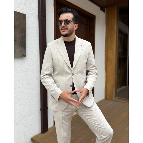 Milano Collection Riviera Çizgili Takım Elbise