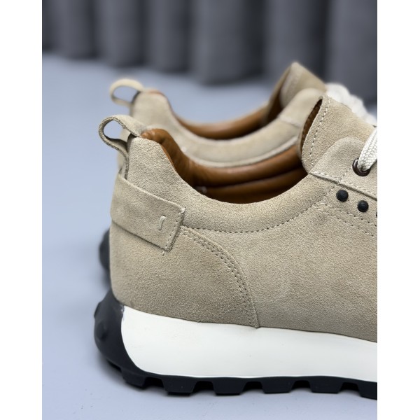 Erkek Hakiki Deri Süet Casual Sneaker – Kalın Taban Günlük ve Smart Casual Spor Ayakkabı
