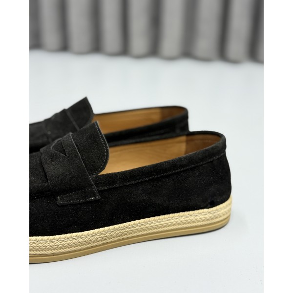 Erkek Hakiki Süet Penny Loafer Günlük Casual Ayakkabı – Siyah / Lacivert / Bej